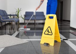 reception area being cleaning by commercial cleaning company in Kitchener-Waterloo