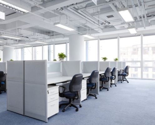 an exceptionally clean office after professional commercial cleaning service