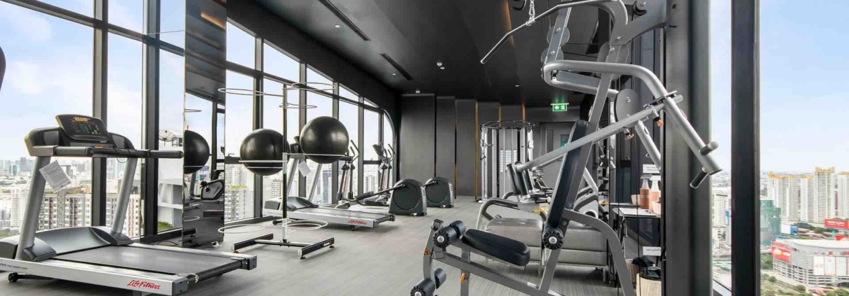 a gym after being professionally cleaned by Sunset Quality Cleaning in Kitchener-Waterloo