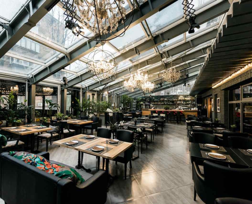 a restaurant dining area after professional cleaning services
