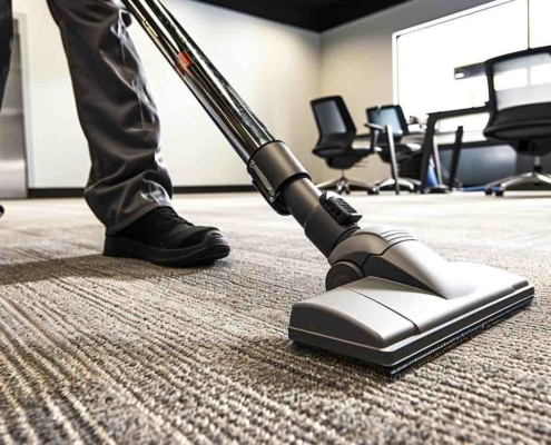 office carpets being professionally cleaned
