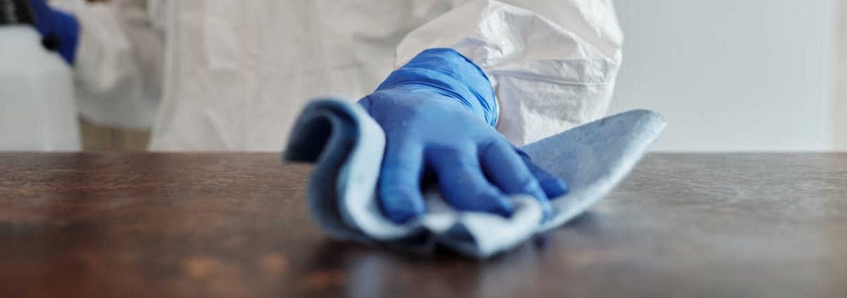 spring cleaning being performed on a business